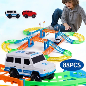 Sumontuotos kelių Elektros Veislės Geležinkelio Žaislai, Vaikų Vaikams Automobilių Magija Kelio kalnelius Elektros Geležinkelių 