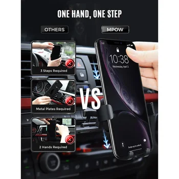 Mpow CA135 Svorio Automobilinis Telefono Laikiklis, Auto-tvirtinimo Išleisti Automobilį, Mobilųjį Telefoną Prijungti CD Lizdas, Skirtas iPhone Xs Max Huawei 30 Lite