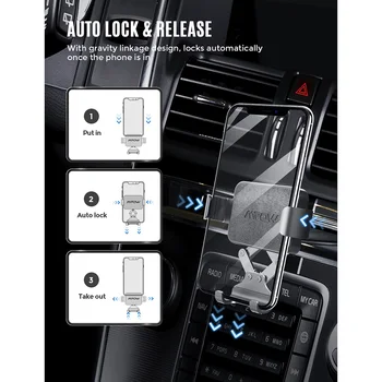 Mpow CA135 Svorio Automobilinis Telefono Laikiklis, Auto-tvirtinimo Išleisti Automobilį, Mobilųjį Telefoną Prijungti CD Lizdas, Skirtas iPhone Xs Max Huawei 30 Lite