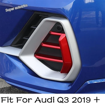 Priekiniai Foglight Rūko Žibintai Lempa Apsaugos Rinkinys Apima Apdaila Tinka Audi Q3 2019 2020 2021 ABS Priedai Šildomi Chrome / Raudona