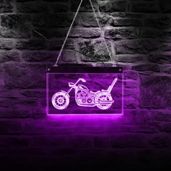 Senovinių Motociklų Garažas Apnašas LED Neonas Pasirašyti Retro Motociklą, Transporto priemonių Gabenimas, LED Apšvietimas, Sienų Dekoras Dviratininkų Lenktynininkų Dovana