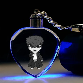 COSANER Dangan Ronpa Širdies formos Anime LED Raktų pakabukai paketų prižiūrėtojų raktinę Kristalų Žaislas Pultelio Šviesos Keyholder Unisex Dovanos