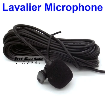 5 Metrų Laidinio Muzikos Instrumentai Kondensatoriaus Lavalier Microphone Atvartas Prisegamasis Mikrofonas Lapela, Guitar Kalbos Būgno Saksofonas, Fortepijonas