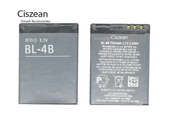 Ciszean 5VNT/DAUG BL-4B 700mAh Išmaniųjų Telefonų 