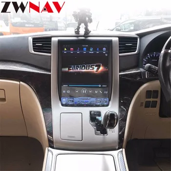 DIDELIS ekranas Tesla stilius Android 7.1 Automobilio Multimedijos Grotuvas vienetas Toyota Alphard 2007-2013 m. GPS Navigacija Radijo stereo BT dvd nr.
