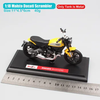 Klasika, 1:18 mastelis mažų maisto Ducati Scrambler dviračių motorinių roadster diecast lenktynių motociklo jojimo modelio automobilių žaislas m. berniukai