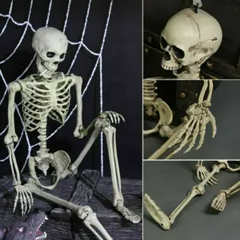 Helovinas kaukolės kaulai Poseable Visą Gyvenimą Dydžio Žmogaus Skeletas Helovinas Apdailos Šalies Prop 40CM