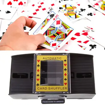 Automatinis Pokerio Kortelės Maišyklė stalo Žaidimai baterijomis, Kortų Maišymo 2 Denio Automatinė Ranka Skriejikas T8NC