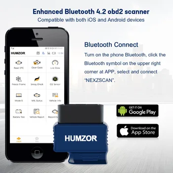 2020 Naujas NexzScan obd2 Automobilių Diagnostikos Bluetooth 4.2 Profesinės OBDII diagnostikos auto Skenavimo Įrankis, skirtas 