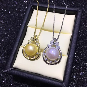 YIKALAISI 925 sterlingas sidabro papuošalai moterims natūralus 9-10mm gėlavandenių perlų choker pakabukas 2019 fine jewelry Didmeninės
