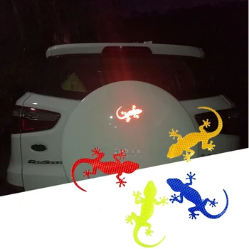 10vnt Automobilių lipdukas reflectorized gecko įspėjimo lipdukas atspindintis automobilių apdaila, automobilių eksterjero reikmenys