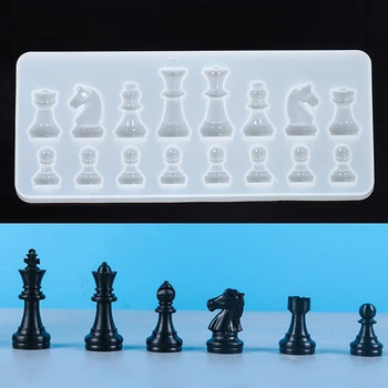 Tarptautinės Šachmatų Dervos Pelėsių 3D UV Dervos Šachmatų Pelėsių Silikono Epoksidinės Dervos Pelėsių Silikono Formų Amatų Papuošalai Priėmimo 
