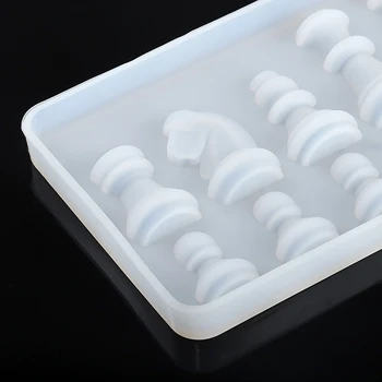 Tarptautinės Šachmatų Dervos Pelėsių 3D UV Dervos Šachmatų Pelėsių Silikono Epoksidinės Dervos Pelėsių Silikono Formų Amatų Papuošalai Priėmimo 