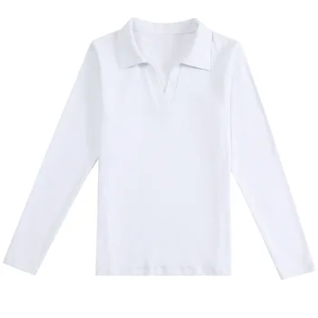 Moteriški Drabužiai 2020 Naujas Mados Vakarų Stiliaus Baltos spalvos Marškinėliai Moterų Slim Top Design Bazės Marškinėliai Palaidinė AE0076