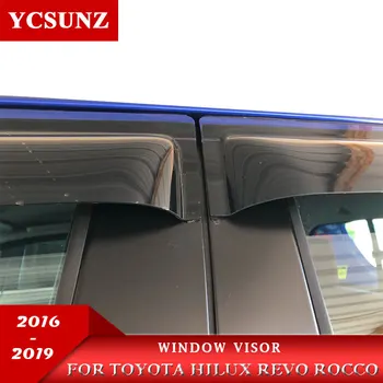 Šoninių Langų Oro Deflektoriai Shield Langų Apsaugas Toyota Hilux Revo Rocco 2016 2017 2018 2019 2020 SR5 Dviguba Kabina