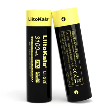 1PCS LiitoKala Lii-31S 18650 Baterija 3.7 V, Li-ion 3100mA Momentinių didžiausias 35A Galios baterija didelės drenažo įrenginius.