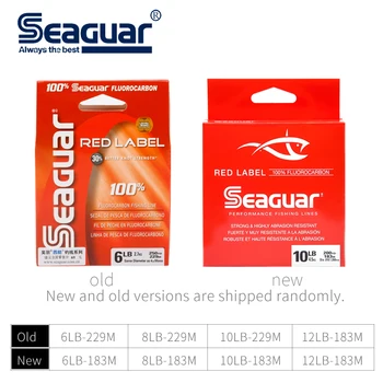 Seaguar Red Label Fluoridų Žvejybos Linija 6LB-12LB Fluoridų Bandymo Anglies Pluošto Vienagijai siūlai, Karpis Vielos Lyderis Linija