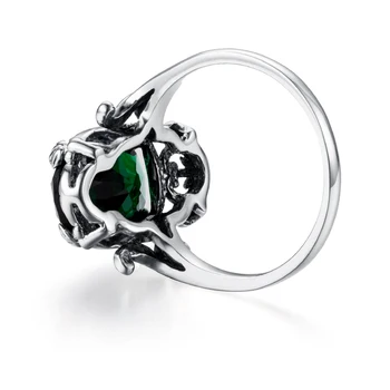 Szjinao Žalias Smaragdas Žiedai Moterims Aukštos Kokybės Nekilnojamojo 925 Sterlingas Sidabro Tvarkymo Derliaus Žiedas Bižuterijos Didmeninė