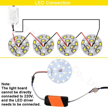 10vnt 7W Ryškumas SMD Šviesos Lentos Led Lemputė Skydelyje 40mm SMD5730 LED Lemputė Šviesos diodų (LED) Lempos Chip Lubų PCB Su LED