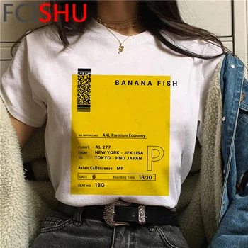 Juokinga, Japonija, Anime, Bananų Žuvų Marškinėliai Vyrams Manga Unisex Streetwear T-Atsitiktinis marškinėliai trumpomis Rankovėmis Marškinėlius Homme Hip-Hop Top Tees Vyras