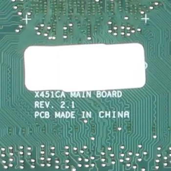REV.2.1 ASUS X451CA SR0N9 i3-3217U SLJ8E DDR3 Nešiojamojo kompiuterio motininės Plokštės visą bandymo darbas