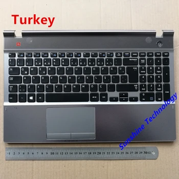 JAV/JK/rusų/Turkija/LOTYNŲ/Kanada naują nešiojamąjį kompiuterį, klaviatūrą su touchpad palmrest Samsung NP550P5C 550P5C BA75-03738D skiedra