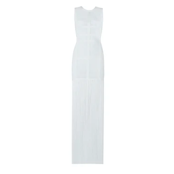 Naujas Tvarstis Suknelė 2020 M., Baltos Spalvos Suknelė Be Rankovių Kutai Tinklelio Suknelė Elegantiškas Vakare Šalies Bodycon Suknelė Vintage Vestios Bandagem
