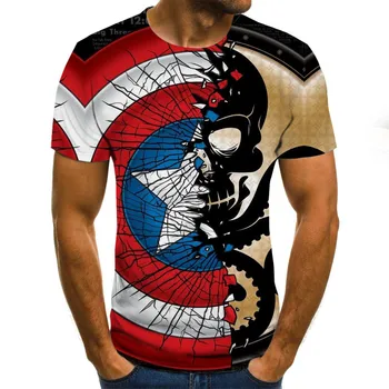 3d spausdinimo vėliavos vyriški marškinėliai atsitiktinis įgulos kaklo aukštos kokybės Street atsitiktinis dėvėti sportinę aprangą pora T-shirt