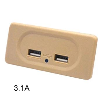 Ratų Lemputė ABS RV USB Įkroviklis Embedded Mount Universalus Lizdas Maitinimo Dviguba Anga Saugos Didelio Greičio Įkrovimo Kelionės