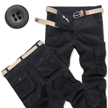 Krovinių Kelnės, vyriški Laisvalaikio Medvilnės Ilgos Kelnės Pavasarį, Rudenį Streetwear Armijos Tiesios Kelnės Poilsiu Karinės Taktinės Kelnės 44