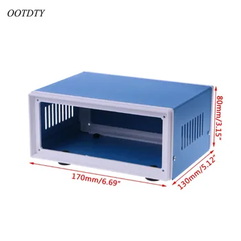 OOTDTY Mėlynos spalvos Metalinės Talpyklos Projekto Atveju DIY kabelių Paskirstymo Dėžutė 6.7