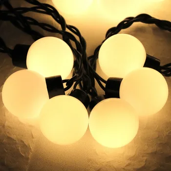 LED Sodo, Šviesos, 4.8 m String Lemputės 220V ES Plug 20 Lemputes Vestuves Apšvietimo Pasakų Girliandą Lauko Terasoje Apdailos KQ