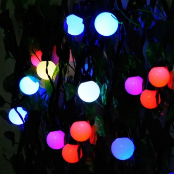 LED Sodo, Šviesos, 4.8 m String Lemputės 220V ES Plug 20 Lemputes Vestuves Apšvietimo Pasakų Girliandą Lauko Terasoje Apdailos KQ