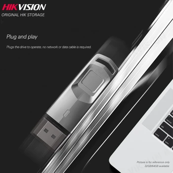 Hikvision HikStorage USB 3.0 Pen Ratai F35 256 GB 128GB 64GB 32GB Su pirštų Atspaudų Atpažinimo Metalo USB Flash Drive #M200F