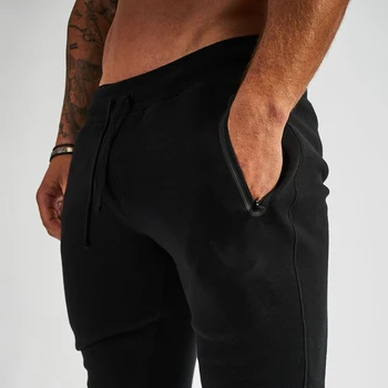 Streetwear vyrų kostiumas rudenį naujų mados vyriški sportiniai fitneso medvilnės gobtuvu, užtrauktukas vyrų kostiumas plius nėrinių atsitiktinis kelnės