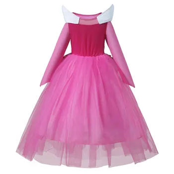 Rudens, Žiemos Mergaitės, Rožinis Tutu Princesė Dress Pasakos Miegančioji Gražuolė Kostiumas Vaikas Aurora Cosplay Apranga Vestidos Karnavalas Suknelė