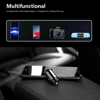 Mini USB Automobilinis Įkroviklis Adapteris 3.1 Universalus Dual USB Telefono Automobilinis-Kroviklis BMW, Mercedes Benz, Audi, Honda Ford 