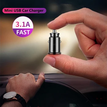 Mini USB Automobilinis Įkroviklis Adapteris 3.1 Universalus Dual USB Telefono Automobilinis-Kroviklis BMW, Mercedes Benz, Audi, Honda Ford 