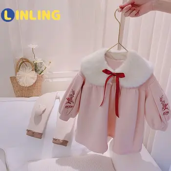 LINLING Kinų Stiliaus Minkšta Suknelė, kad Rudenį/žiemą 2021 Vakarų Stiliaus Sijonas Mergina Kūdikių Antikvariniai Princesė Dress V732