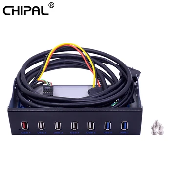 CHIPAL 7 Prievadai USB 3.0 Hub 5Gbs 5.25