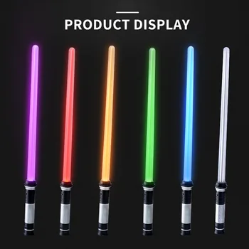 Lightsaber žaislai vaikams saber oyuncak Šviesos Jedi Sabre Lazerinis Kardas šviesos diodas Mirksi Lightstick švyti tamsoje