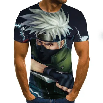 Naruto grafinis T-shirt 3D vyriški T-shirt vasaros Harajuku viršūnės apvalios kaklo marškinėliai anime berniukų drabužiai plius dydis streetwear