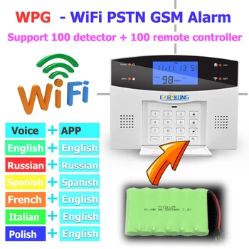 Wifi, GSM PSTN Namų Saugumo nuo Įsilaužimo Signalizacijos Sistema, Domofonas 433 Wirelesss Jutiklio Signalas Nuotolinio Valdymo Auto dial Sirena Jutiklių Rinkinys