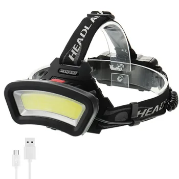 2X 20W COB LED Darbo Šviesos 2200mAh USB Įkrovimo Tikrinimo Lempą, Medžioklės, Žvejybos Galvos Žibintuvėlis, Šviesiai Raudonos, Avariniai Mirksėtų Šviesos