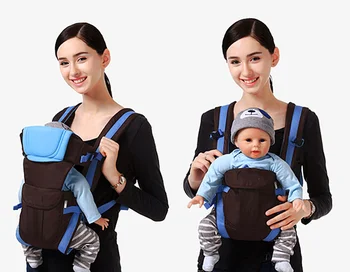 Baby carrier 0-30 Mėnesių Kvėpuojantis Atsuktą Baby Carrier, 4 in 1 Kūdikių Patogus Diržas Kuprinė Maišelis Baby Wrap
