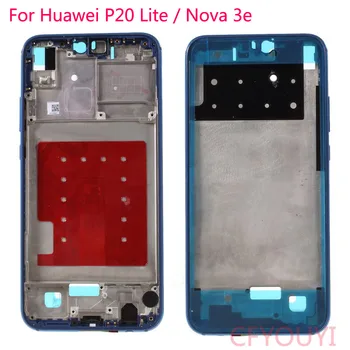Originalą Huawei P20 Lite / Nova 3e Vidurį Rėmo LCD atraminio Rėmo Plokštės Būsto Bezel Faceplate Bezel Ausinės su Tinkleliu
