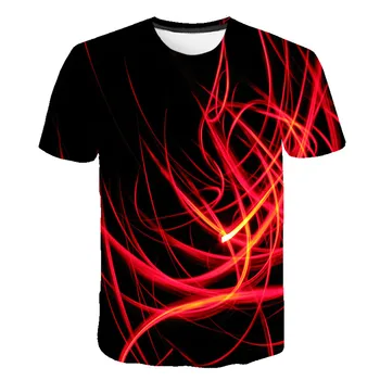 3-D geometrinis dryžuotas vyriški T-shirt, 3-D spausdinami juoda T-shirt, savaiminio animacinis T-marškinėliai, trumpomis rankovėmis Gatvės T-shirtXXS-6XL