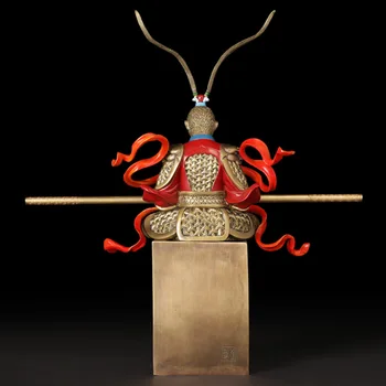 Žalvario Mūšis Dievo Sun Wukong statula，Rankų darbo Dažytos amatų，Beždžionių Karalius Menas, Skulptūra，High-end namų puošybai，verslo dovana