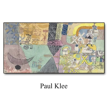 Laeacco Paul Klee Sienos Nuotraukų, Plakatų ir grafikos Drobės Tapybos, Kaligrafijos, Dekoratyvinis Gyvenimo Kambario, Miegamasis Namų Dekoro