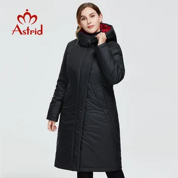 Astrid 2020 Nauji Žieminiai moteriški paltai moterims ilgas šiltas parko mados stora Striukė su gobtuvu Bio-Žemyn didelių dydžių moteriška apranga 6703